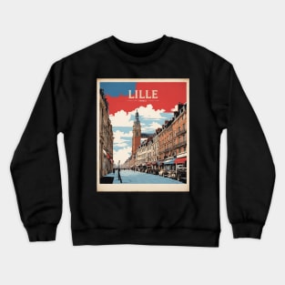 Lille France Vintage Poster Tourism Crewneck Sweatshirt